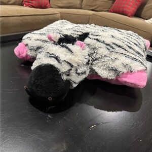 Pillow Pets Zebra Large Authentic Plush Stuffed Animal Soft Fuzzy Black White